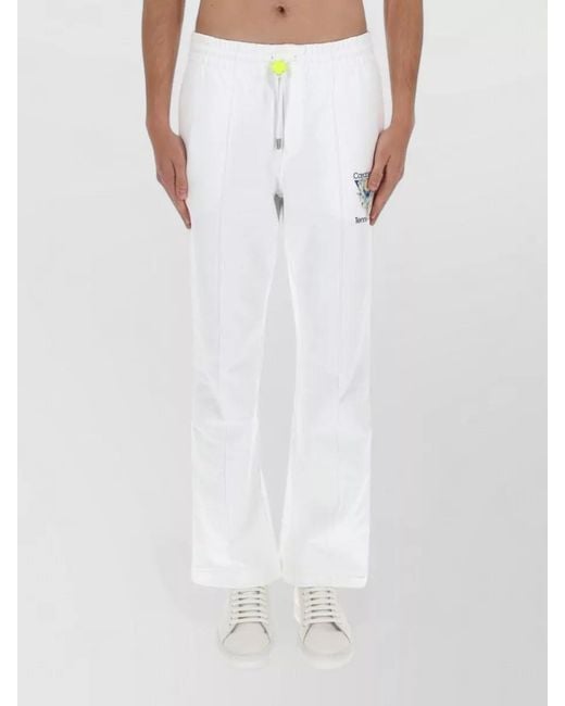 Casablanca White Trousers Tailored Cut Side And Back Pockets for men