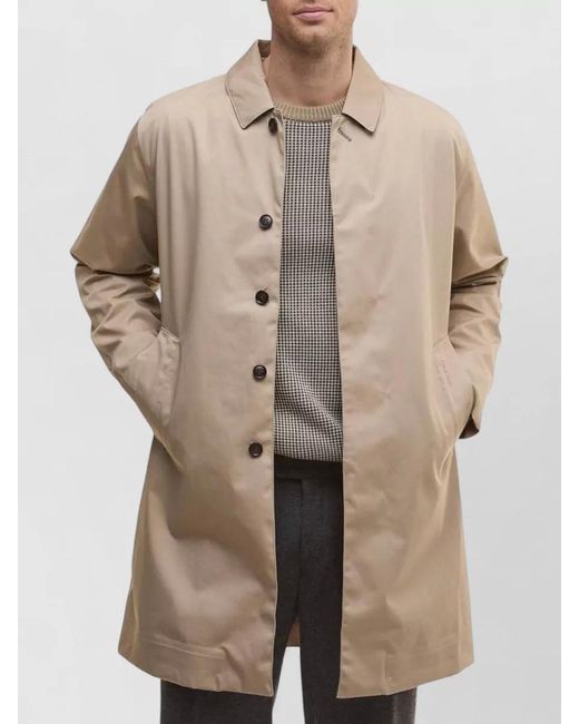 Barbour Natural Long Collared Jacket Lorden Side Pockets for men