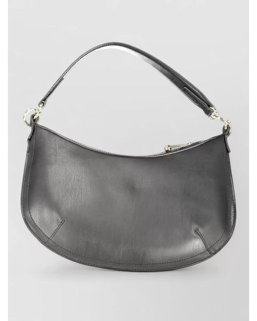 Tommy Hilfiger Gray Leather Shoulder Bag