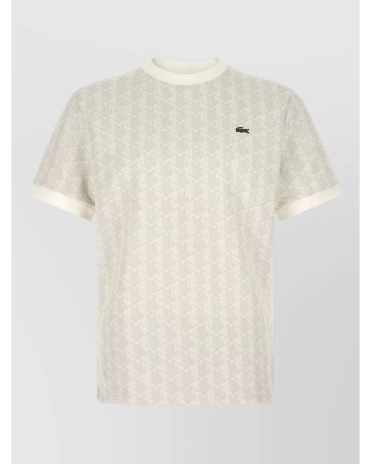 Lacoste Natural Monogram Jacquard Polo Shirt for men