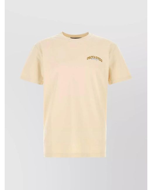 DSquared² Natural Cotton Logo T-Shirt for men