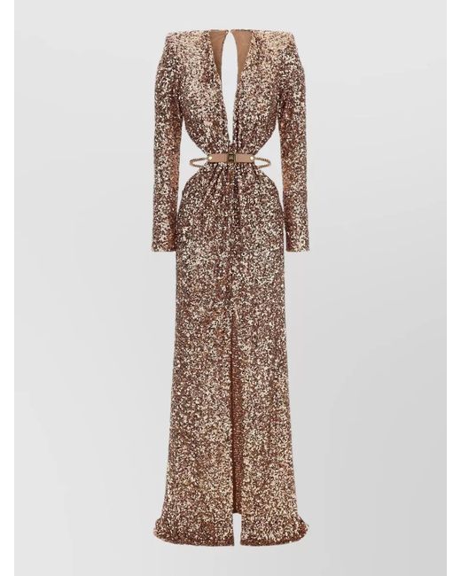 Elisabetta Franchi Natural Maxi Dress