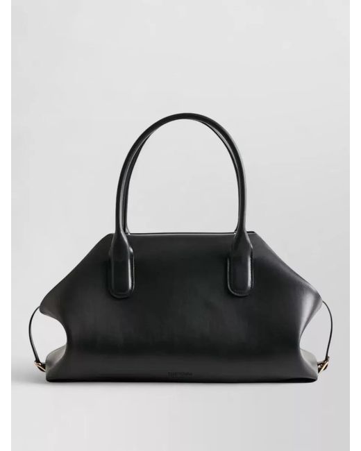 THEMOIRÈ Black Tallia Trank Medium Structured Tote Bag