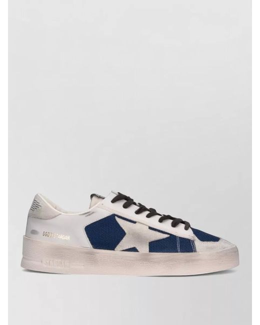 Golden Goose Deluxe Brand Blue Leather Low-Top Sneakers for men