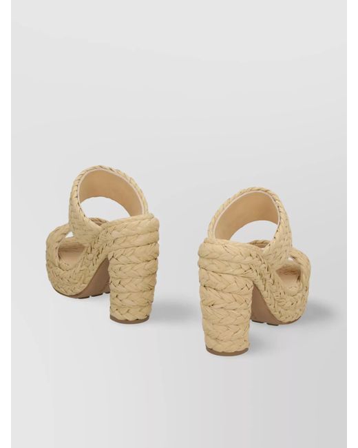 Bottega Veneta Natural Raffia Mules