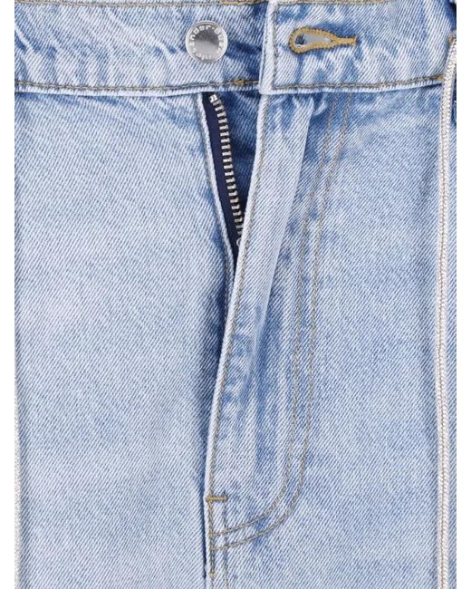 Alexander Wang Blue High Rise Casual Fit Wide Leg Denim