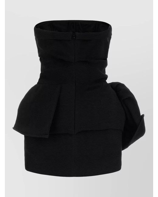 Magda Butrym Black Strapless Mini Dress