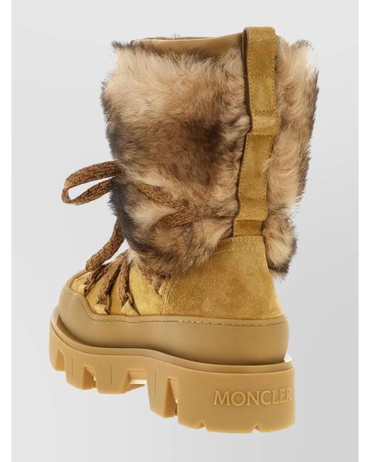 Moncler Natural Leather Ankle Boots