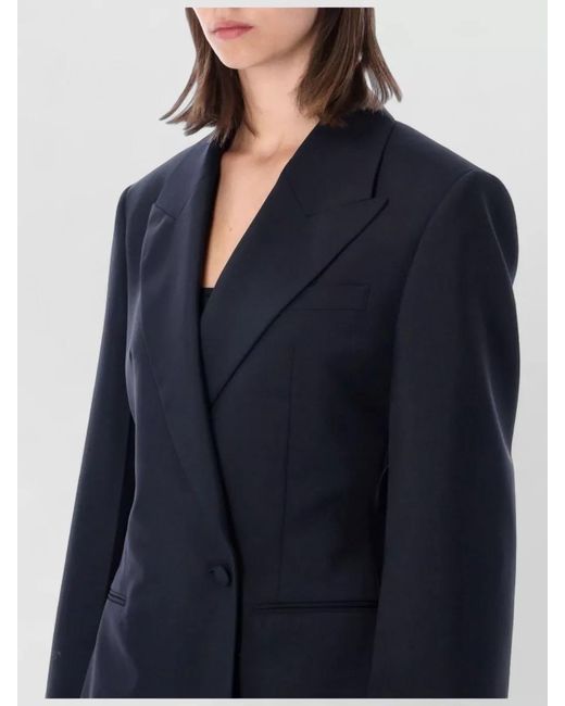 Rohe Blue Tailored Hourglass Blazer Structured Waist