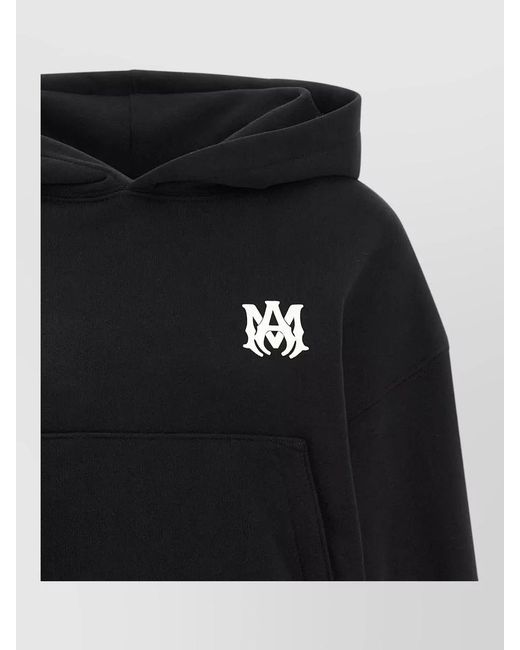 Amiri Black Cropped Logo Hoodie