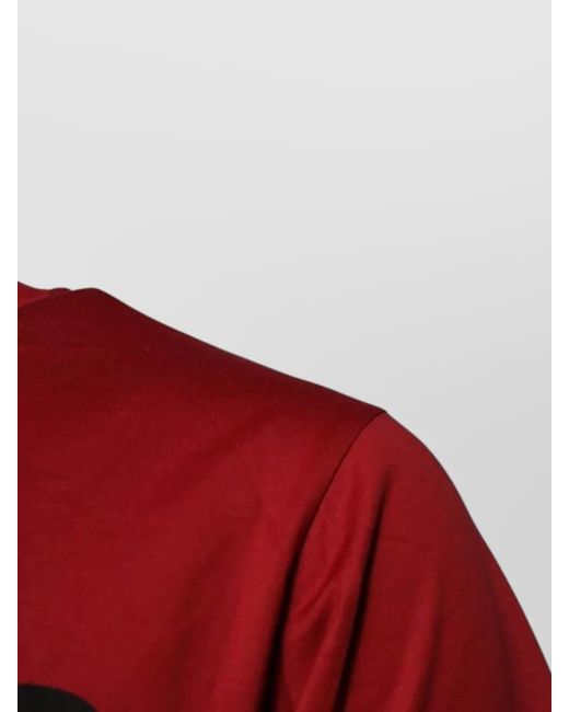 Dolce & Gabbana Red Cotton Crew Neck Short-Sleeve T-Shirt for men