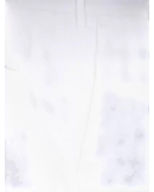 Brunello Cucinelli White Straight-Leg Tailored Trousers for men