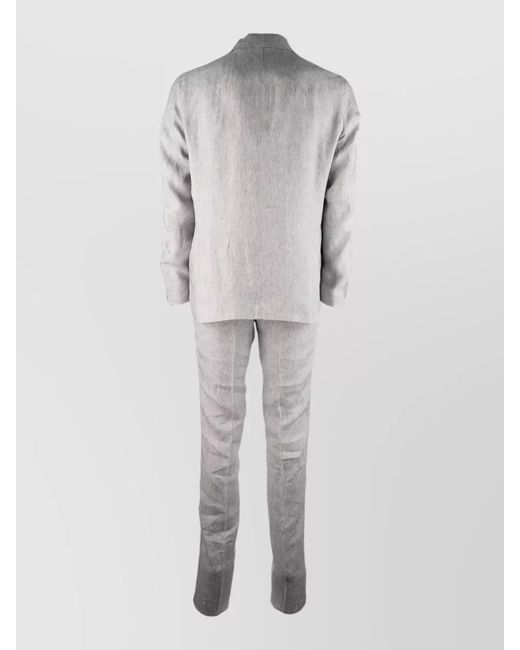 Colamarino Gray Single Breasted Suit Notch Lapel Back Vent for men