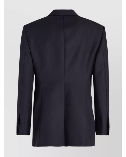 McQueen Blue Single Breasted Coat for men