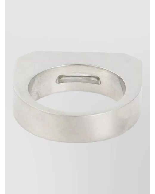 Rick Owens White Crystal Ring