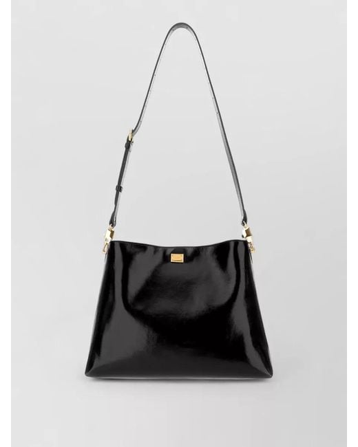 Dolce & Gabbana White Vittoria Large Leather Shoulder Bag