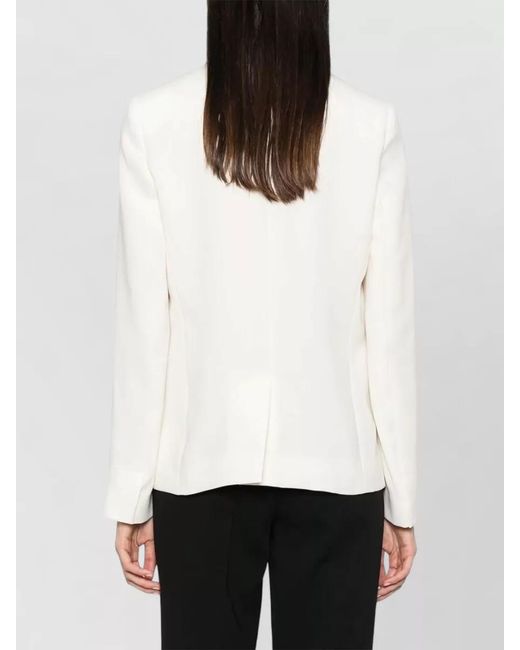 Twinset Natural Tailored Suit Jacket Lightweight Long Sleeves