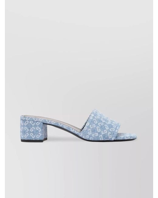 Givenchy Blue Block Heel Sandals