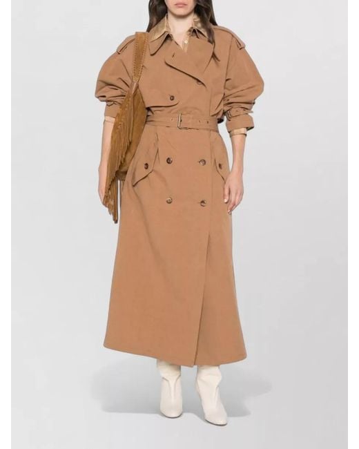 Isabel Marant Natural Violette Cotton Trench Coat Long Cut