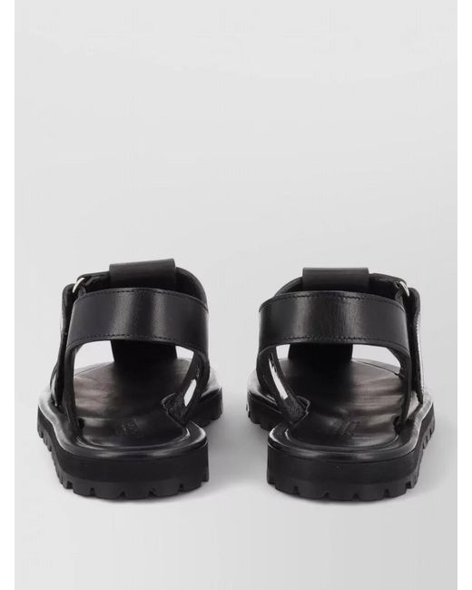 Studio Nicholson Black Sandal Sandom Open Toe Rubber Sole