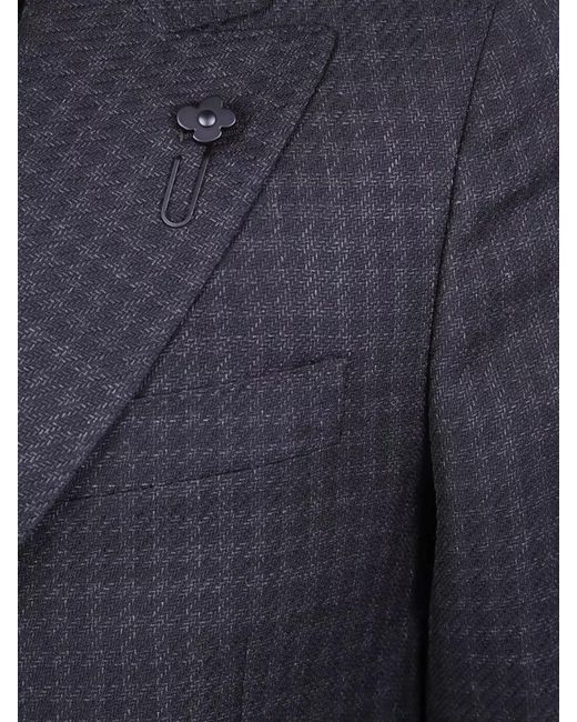 Lardini Blue Virgin Wool Regular-Fit Jacket for men