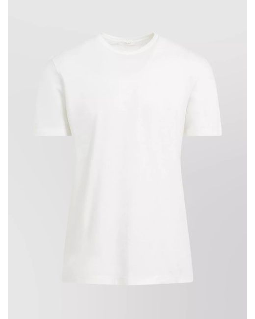 The Row White Luke T-Shirt Cotton Raised Stitching for men