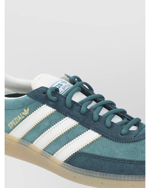 Adidas Blue Handball Spezial Low Top Suede Sneakers for men