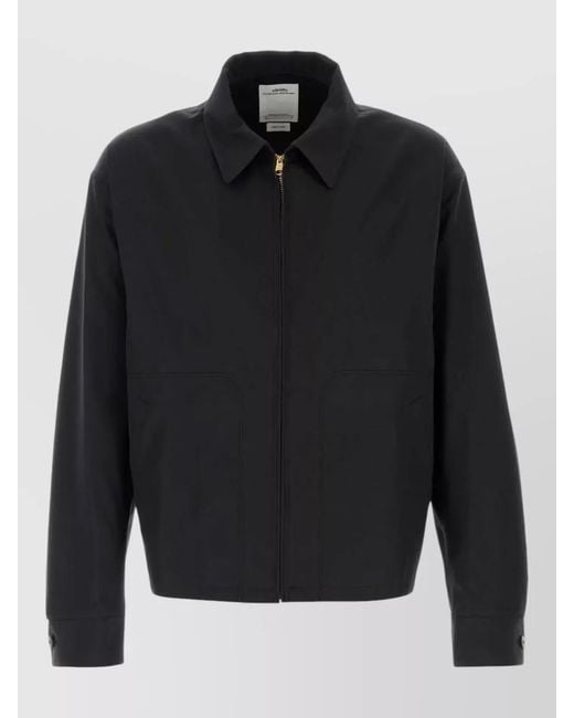 Visvim Black Jersey Somer Swing Shirt Collared Design for men