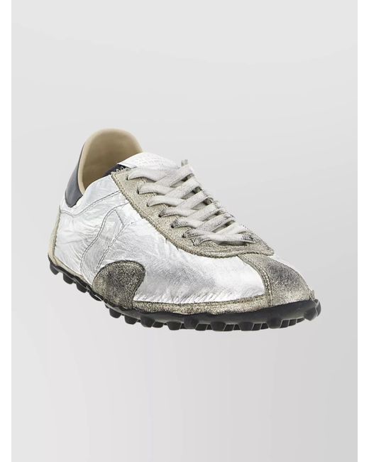 Maison Margiela Metallic Paneled Low-Top Sneakers for men