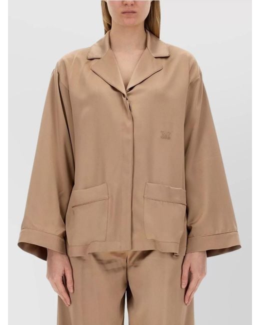 Max Mara Natural Logo-Embroidered Shirt