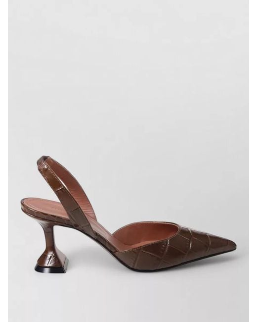 AMINA MUADDI Brown Leather Mules