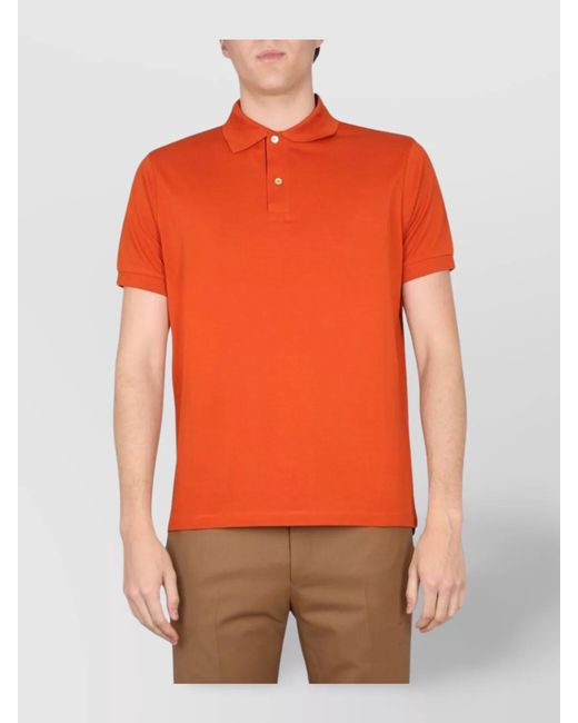Paul Smith Orange Cotton Polo Shirt for men