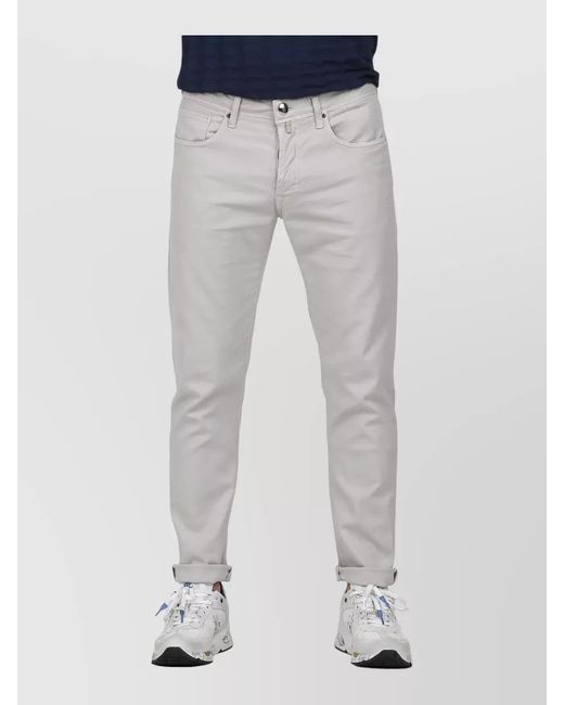 Incotex Gray Skinny Trousers for men