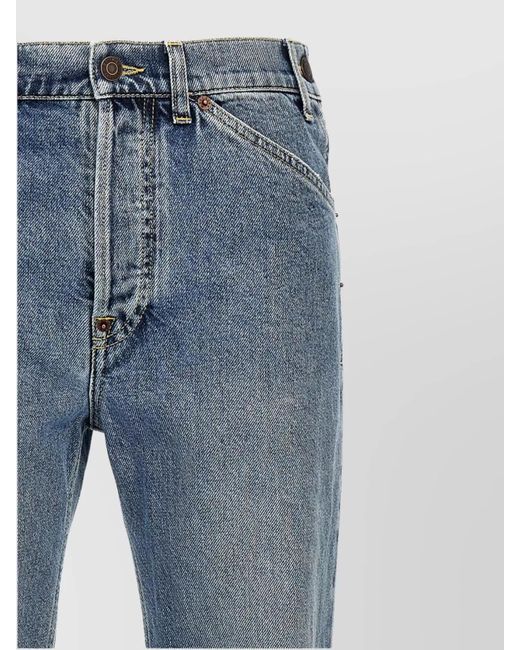 Moschino Blue Denim Straight-Leg Trousers