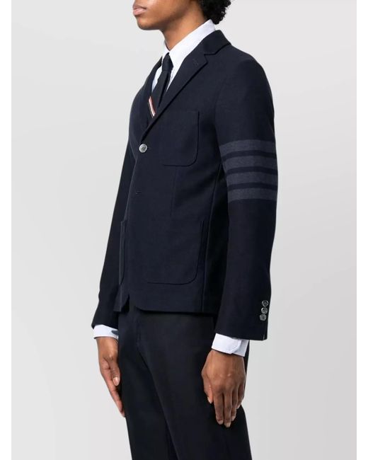 Thom Browne Blue Cotton Cropped Blazer for men