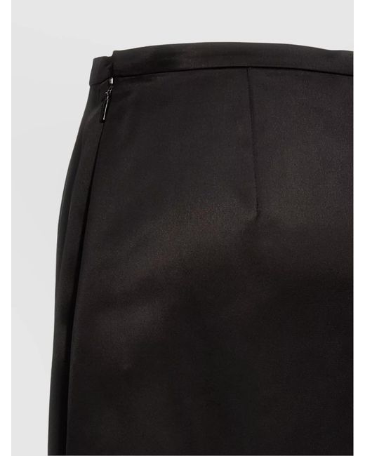 Saint Laurent Black Satin Pencil Skirt