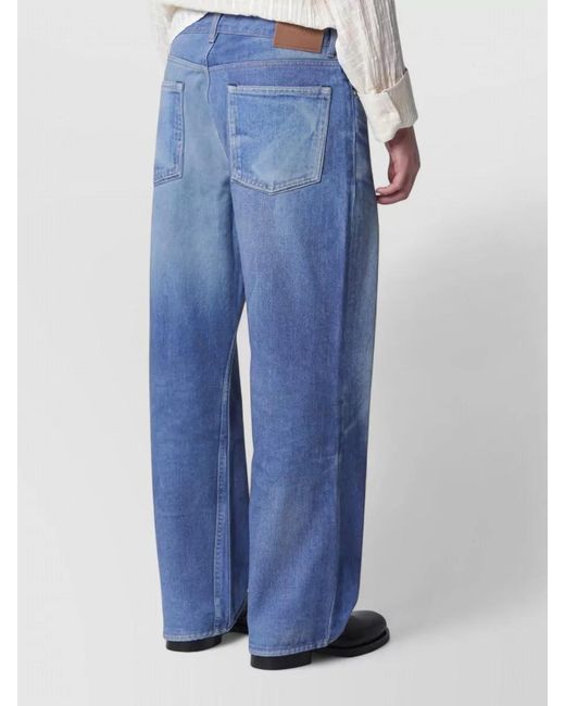 Our Legacy Blue Wide Leg Denim Jeans Belt Loops for men