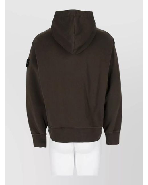 Stone Island Black Hooded Jacket for men