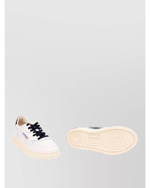 Autry Metallic Low Top Lace Up Sneakers Rubber Sole