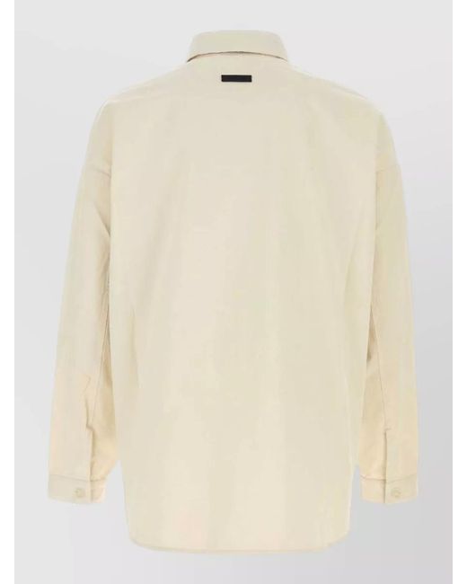 Fear Of God Natural Poplin Oversize Shirt Graphic Print Cuffs for men