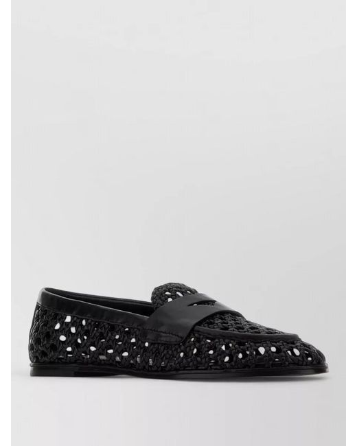 Stuart Weitzman Black Spencer Laceup Loafers Flat Sole