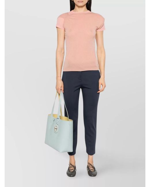 Pinko Blue Beautiful Trousers With Belt Loops And Pockets