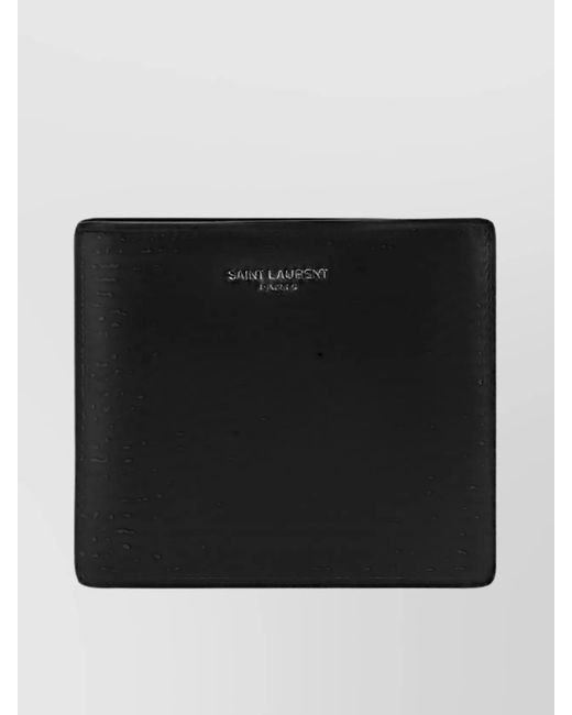 Saint Laurent Black Leather Wallet for men
