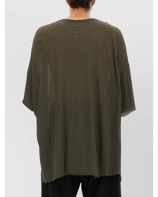 Rick Owens Green Cotton T-Shirt for men