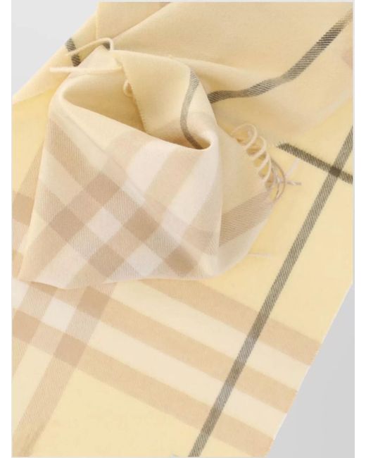 Burberry Natural Embroidered Cashmere Scarf