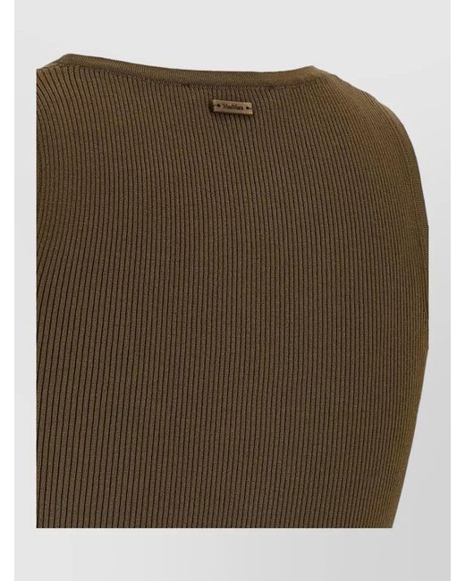 Max Mara Green Fine-Knit Editta Top