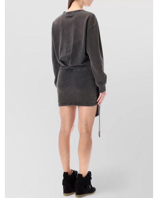 Isabel Marant Black Marant Étoile Zae Cotton Mini Sweatshirt Dress