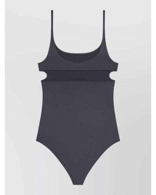 Courreges Blue Cutout Swimsuit