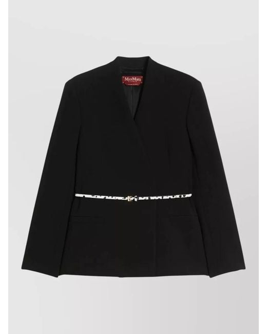 Sportmax Black Fitted Blazer