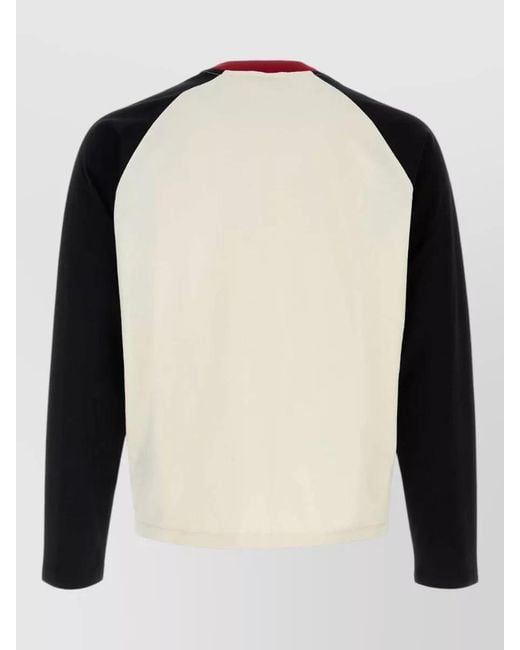 Versace Black Color Block Cotton Crew Neck T Shirt for men